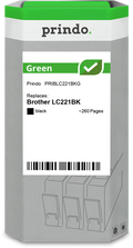 Brother LC221BK Cartouche Noir remanufacturé · Prindo Green