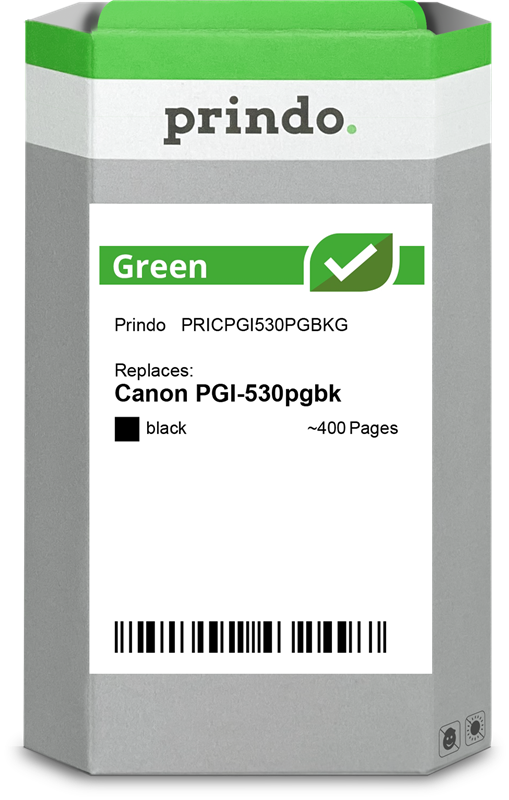 Canon PGI-530pgbk Cartouche Noir remanufacturé équivalent à 6117C001 · Prindo Green