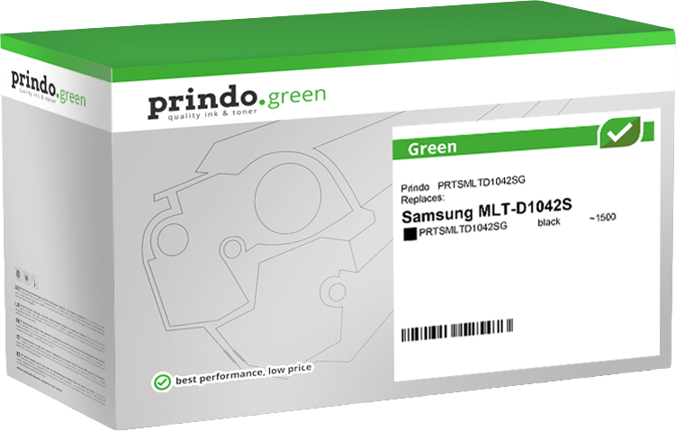 Samsung MLT-D1042S Toner Noir remanufacturé équivalent à SU737A · Prindo Green
