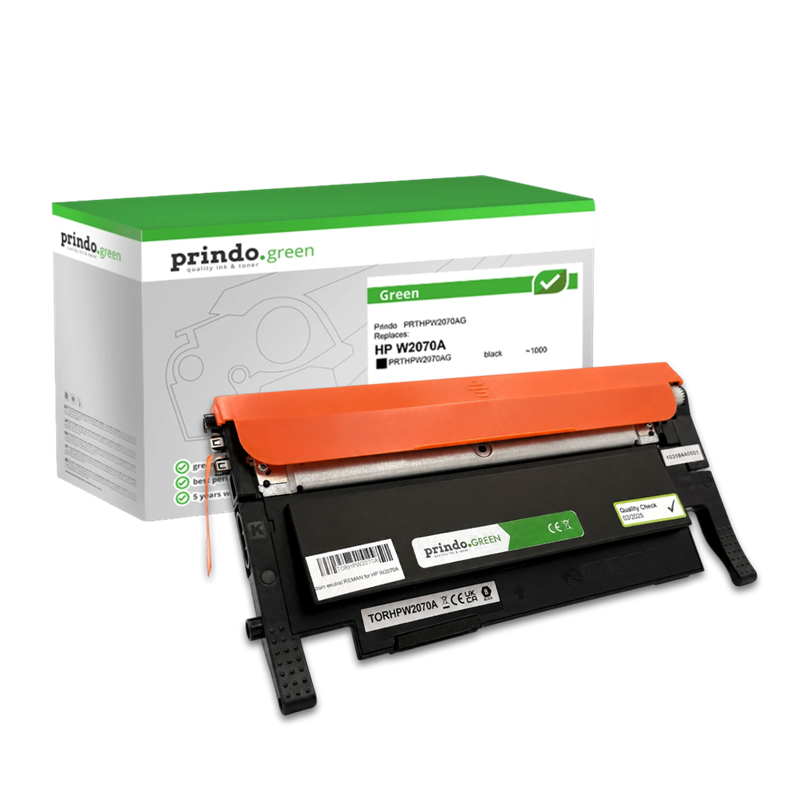 HP 117A Toner Noir remanufacturé équivalent à W2070A · Prindo Green