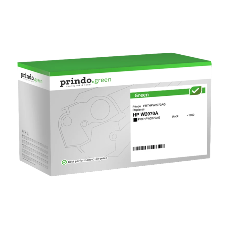 HP 117A Toner Noir remanufacturé équivalent à W2070A · Prindo Green