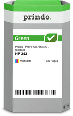 HP 343 Cartouche Tricolore remanufacturé équivalent à C8766EE · Prindo Green