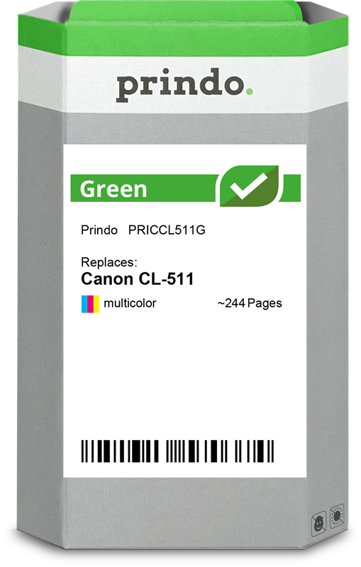 Canon CL-511 Cartouche Tricolore remanufacturé équivalent à 2972B001 · Prindo Green