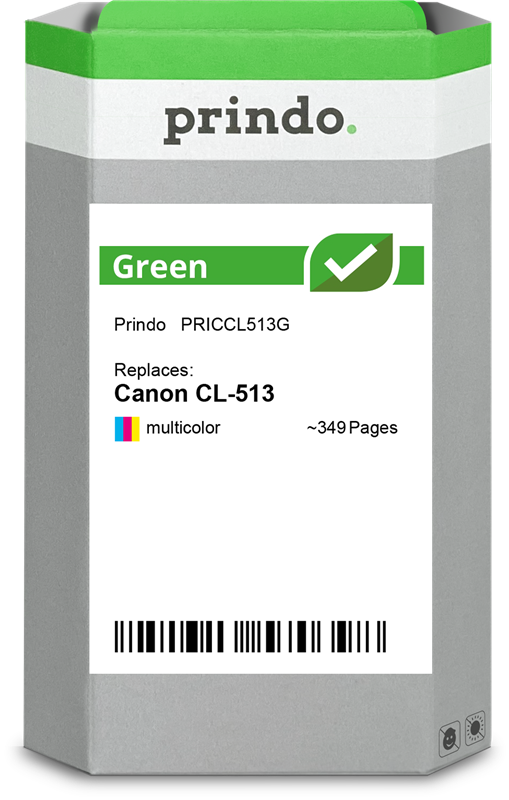 Canon CL-513 Cartouche Tricolore remanufacturé équivalent à 2971B001 · Prindo Green