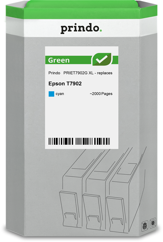 Epson 79 XL Cartouche Cyan remanufacturé équivalent à C13T79024010 · Prindo Green