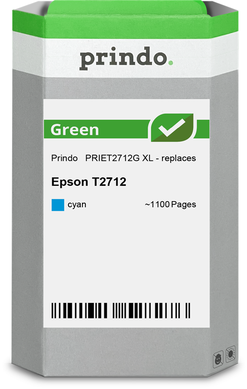 Epson 27 XL Cartouche Cyan remanufacturé équivalent à C13T27124012 · Prindo Green