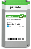 Canon CLI-571c XL Cartouche Cyan remanufacturé équivalent à 0332C001 · Prindo Green