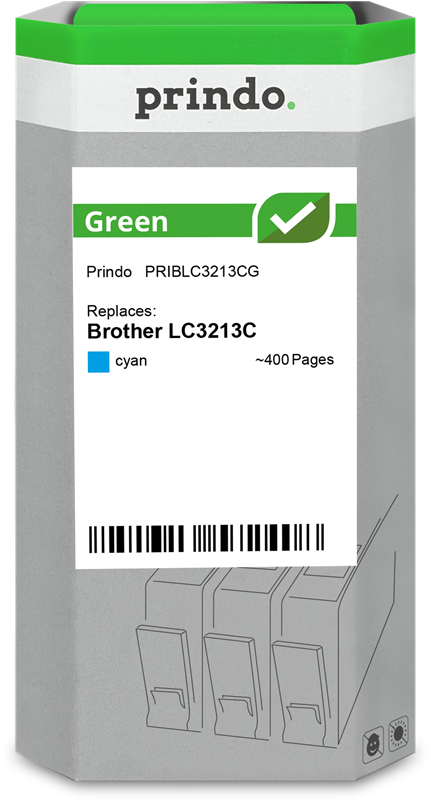 Brother LC3213C Cartouche Cyan remanufacturé · Prindo Green