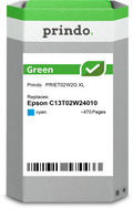 Epson 502XL Cartouche Cyan remanufacturé équivalent à C13T02W24010 · Prindo Green