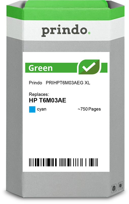 HP 903 XL Cartouche Cyan remanufacturé équivalent à T6M03AE · Prindo Green