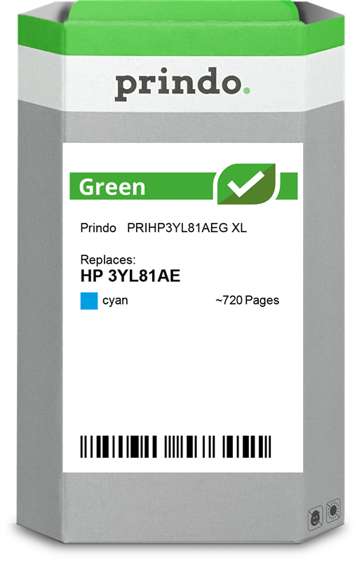 HP 912 XL Cartouche Cyan remanufacturé équivalent à 3YL81AE · Prindo Green