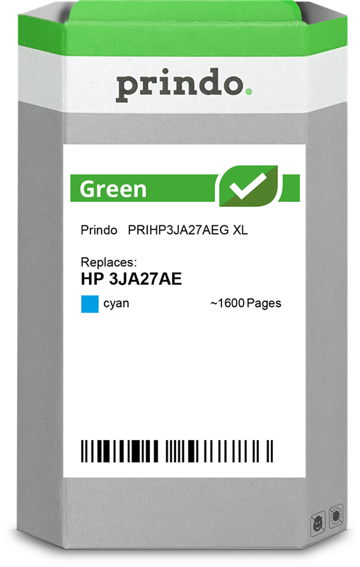 HP 963 XL Cartouche Cyan remanufacturé équivalent à 3JA27AE · Prindo Green