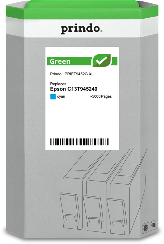 Epson T9452 Cartouche Cyan remanufacturé équivalent à C13T945240 · Prindo Green