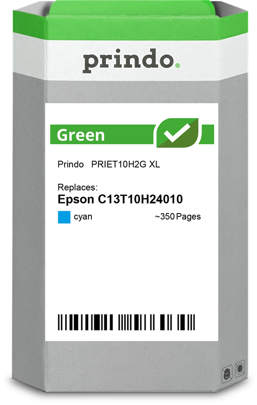 Epson 604 XL Cartouche Cyan remanufacturé équivalent à C13T10H24010 · Prindo Green
