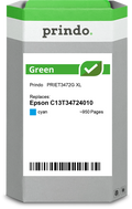 Epson 34 XL Cartouche Cyan remanufacturé équivalent à C13T34724010 · Prindo Green