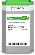 Canon CLI-551GY XL Cartouche Gris remanufacturé équivalent à 6447B001 · Prindo Green