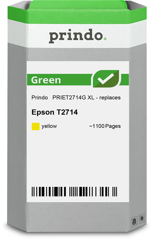 Epson 27 XL Cartouche Jaune remanufacturé équivalent à C13T27144012 · Prindo Green