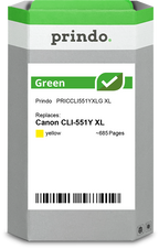 Canon CLI-551Y XL Cartouche Jaune remanufacturé équivalent à 6446B001 · Prindo Green