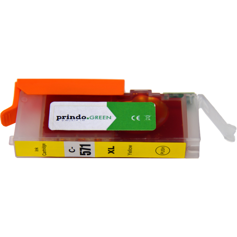 Canon CLI-571y XL Cartouche Jaune remanufacturé équivalent à 0334C001 · Prindo Green