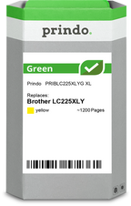 Brother LC225XLY Cartouche Jaune remanufacturé · Prindo Green