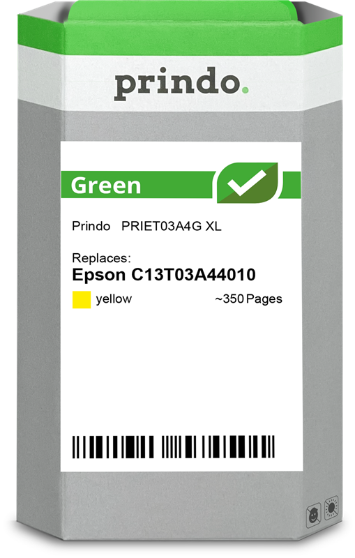 Epson 603XL Cartouche Jaune remanufacturé équivalent à C13T03A44010 · Prindo Green