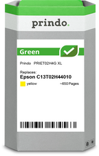Epson 202XL Cartouche Jaune remanufacturé équivalent à C13T02H44010 · Prindo Green