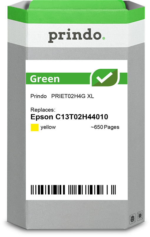 Epson 202XL Cartouche Jaune remanufacturé équivalent à C13T02H44010 · Prindo Green