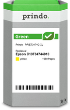 Epson 34 XL Cartouche Jaune remanufacturé équivalent à C13T34744010 · Prindo Green