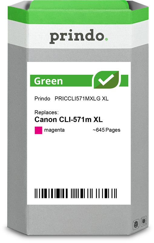 Canon CLI-571m XL Cartouche Magenta remanufacturé équivalent à 0333C001 · Prindo Green