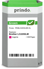 Brother LC225XLM Cartouche Magenta remanufacturé · Prindo Green