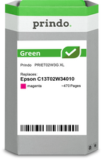 Epson 502XL Cartouche Magenta remanufacturé équivalent à C13T02W34010 · Prindo Green
