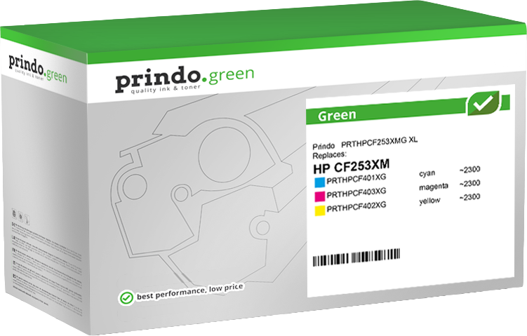 HP 201X Toner Pack 3 Couleurs remanufacturé · Prindo Green