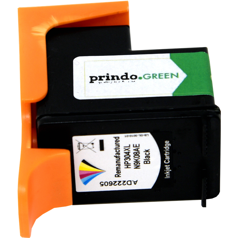 HP 302 XL / 304 XL Cartouche Noir remanufacturé équivalent à B7RT9AE · Prindo Green