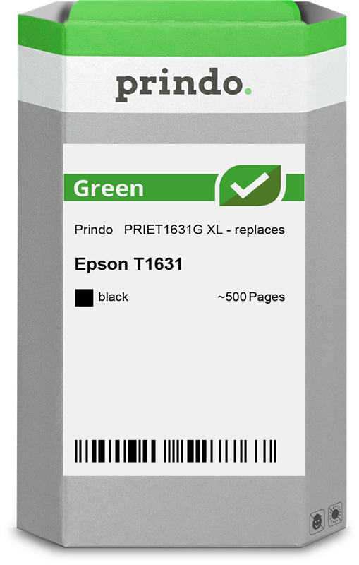 Epson 16 XL Cartouche Noir remanufacturé équivalent à C13T16314012 · Prindo Green