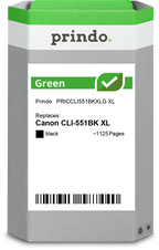 Canon CLI-551BK XL Cartouche Noir remanufacturé équivalent à 6443B001 · Prindo Green