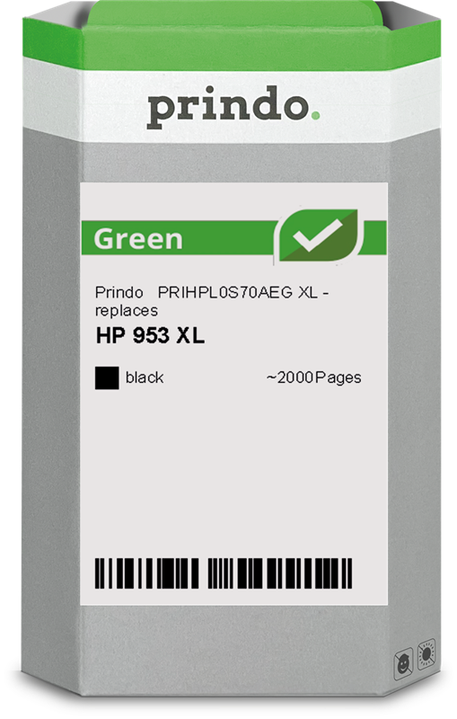HP 953 XL Cartouche Noir remanufacturé équivalent à L0S70AE · Prindo Green