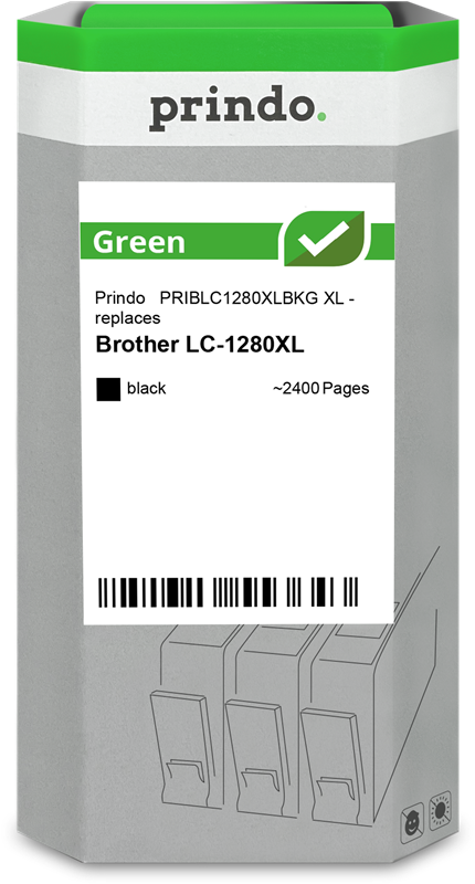 Brother LC1280XLBK Cartouche Noir remanufacturé · Prindo Green