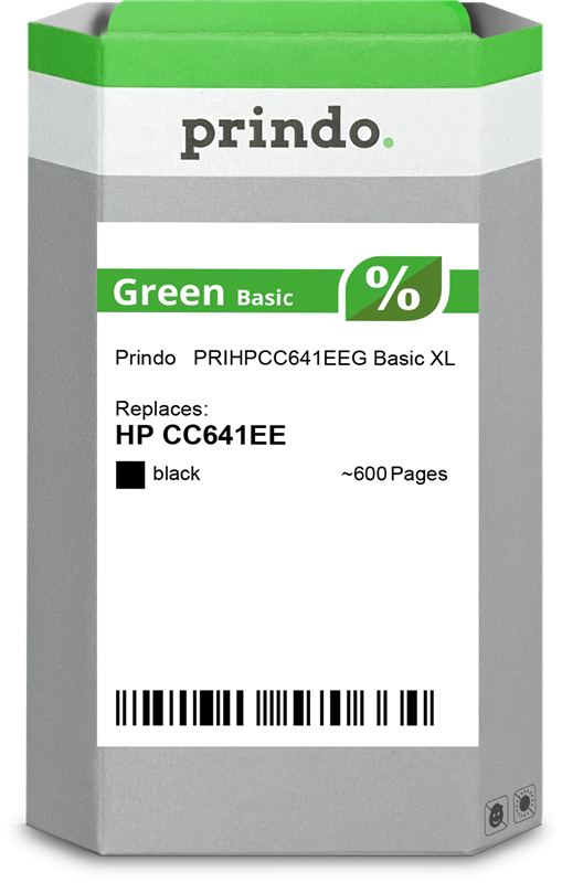 HP 300 Cartouche Noir remanufacturé équivalent à CC640EE · Prindo Green