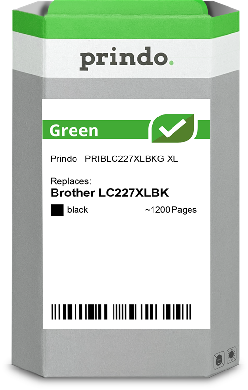 Brother LC227XLBK Cartouche Noir remanufacturé · Prindo Green