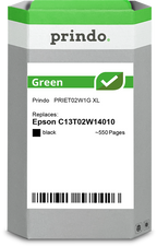 Epson 502XL Cartouche Noir remanufacturé équivalent à C13T02W14010 · Prindo Green