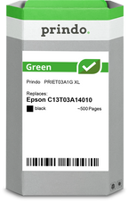 Epson 603XL Cartouche Noir remanufacturé équivalent à C13T03A14010 · Prindo Green
