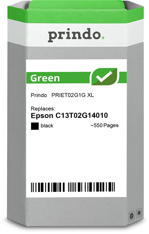 Epson 202XL Cartouche Noir remanufacturé équivalent à C13T02G14010 · Prindo Green