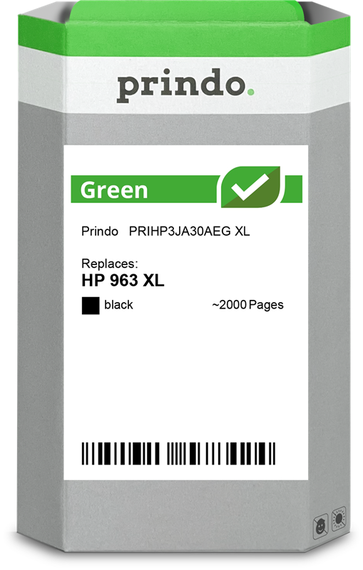 HP 963 XL Cartouche Noir remanufacturé équivalent à 3JA30AE · Prindo Green