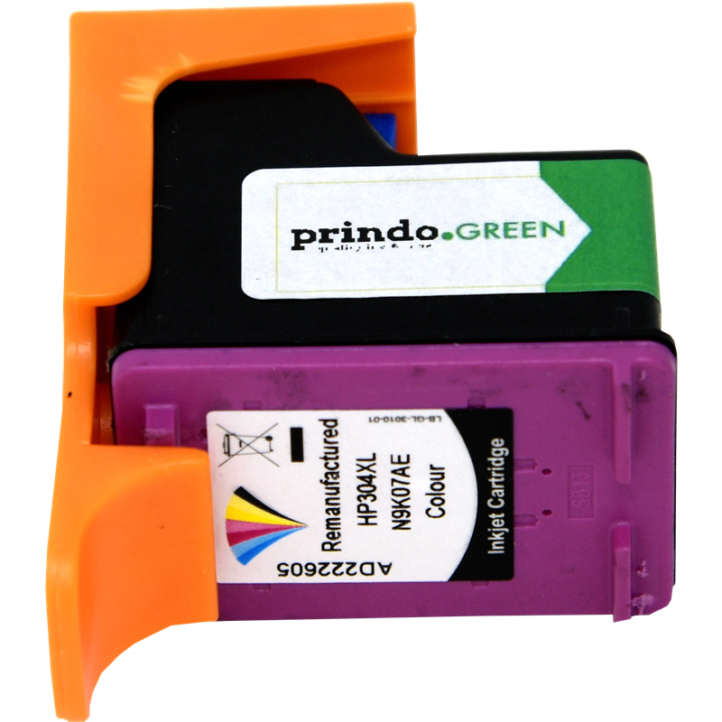 HP 302 XL / 304 XL Cartouche Tricolore remanufacturé équivalent à B7RT8AE · Prindo Green
