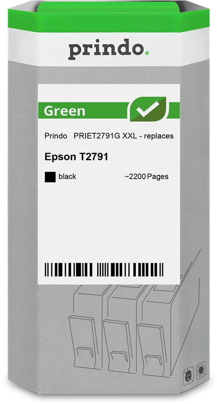 Epson 27 XXL Cartouche Noir remanufacturé équivalent à C13T27914012 · Prindo Green