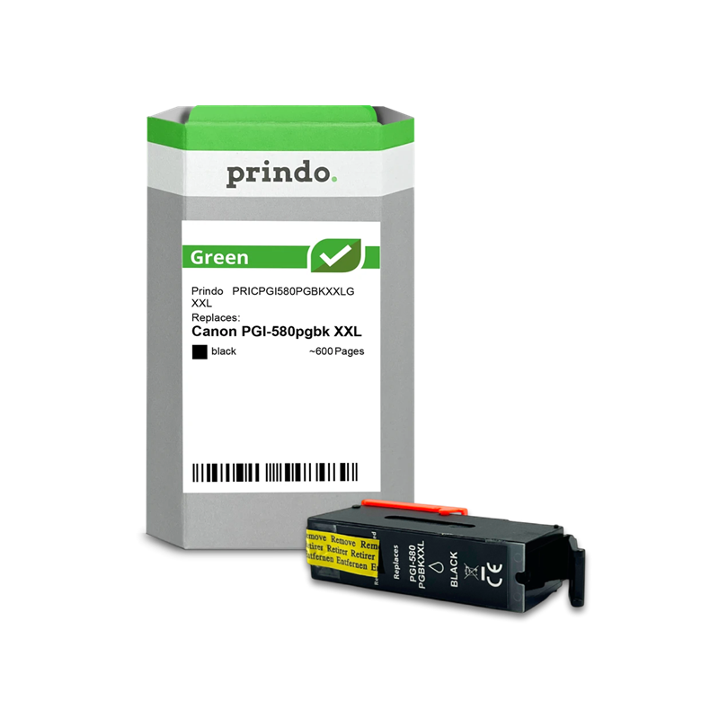 Canon PGI-580pgbk XXL Cartouche Noir remanufacturé équivalent à 1970C001 · Prindo Green