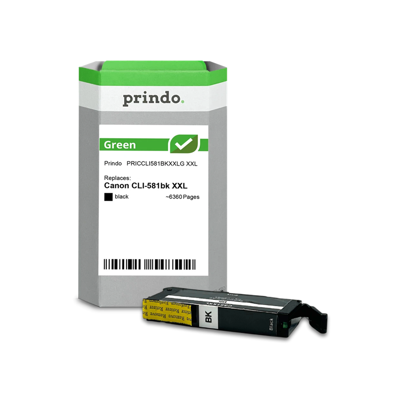 Canon CLI-581bk XXL Cartouche Noir remanufacturé équivalent à 1998C001 · Prindo Green