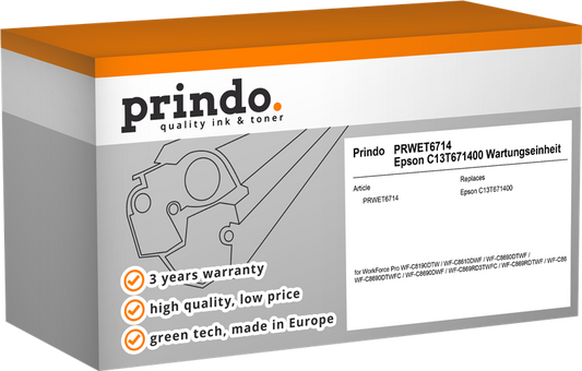 Kit de maintenance Prindo PRWET6714 - Compatible avec Epson T671400 (C13T671400)