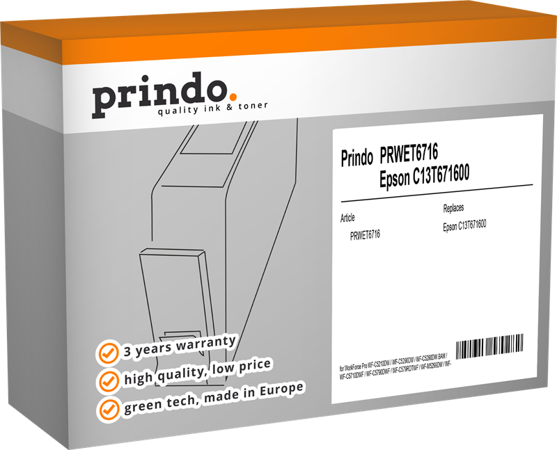 Kit de maintenance Prindo PRWET6716 - Compatible avec Epson PXMB8-T6716 (C13T671600)