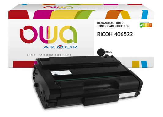 RICOH 406522 - Cartouche laser compatible - haute capacité - Noir - Toner remanufacturé OWA